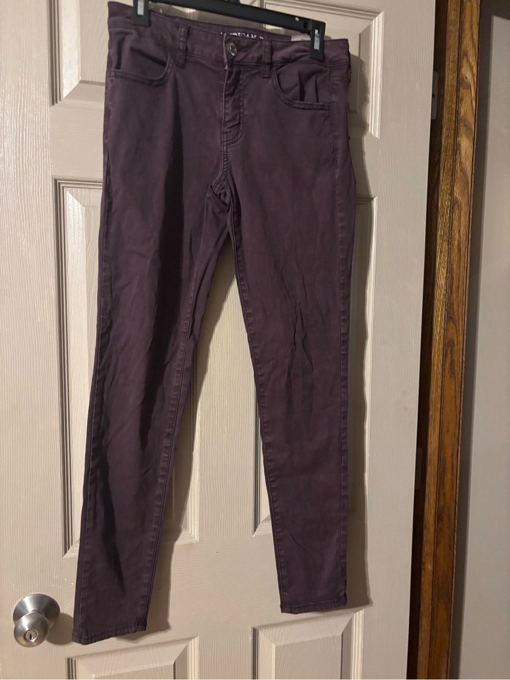 American Eagle Outfitters Deep Plum Super Stretch Jeans